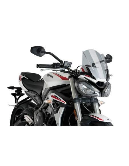 Saute vent Naked new generation sport Triumph street trples S fumé