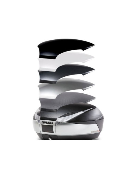 TOP CASE SHAD SH48 pour moto couleur New Titanium