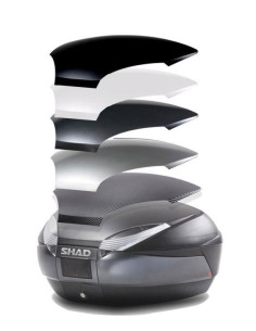 TOP CASE SHAD SH48 pour moto couleur Gris foncé 2