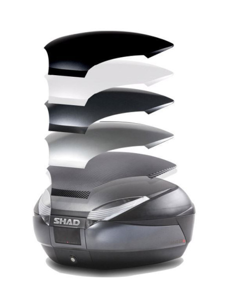 TOP CASE SHAD SH48 pour moto couleur Gris foncé coloris