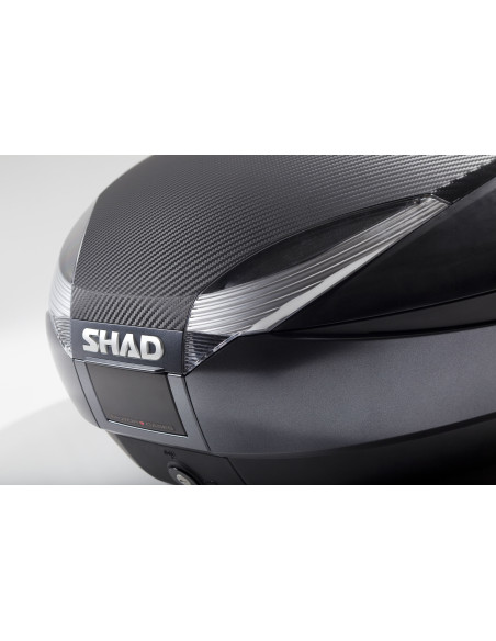TOP CASE SHAD SH48 pour moto couleur Gris foncé verouillage
