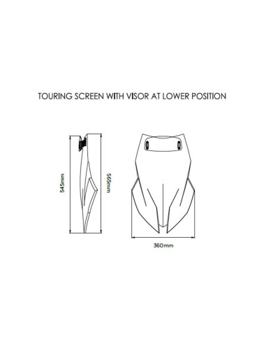 Bulle Touring avec visière PUIG pour BMW S1000 XR position bas