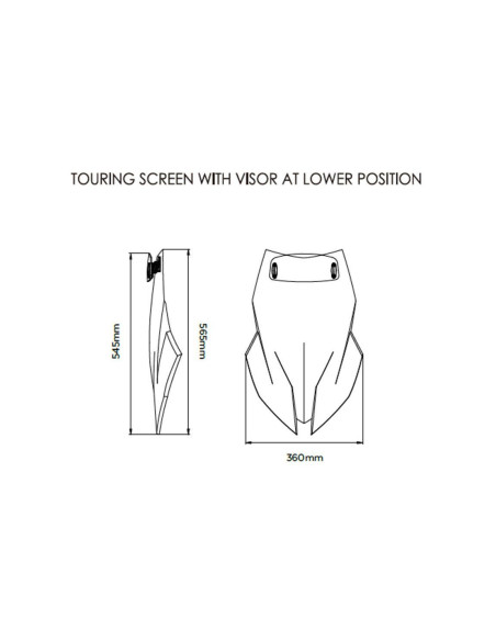Bulle Touring avec visière PUIG pour BMW S1000 XR position haut