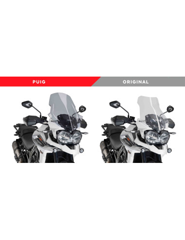 Bulle Touring PUIG pour Triumph Tiger Explorer comparatif