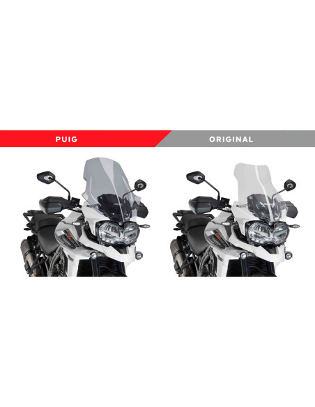 Bulle Touring PUIG pour Triumph Tiger Explorer comparatif