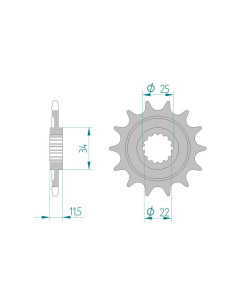 Pignon AFAM pour moto au pas de 520