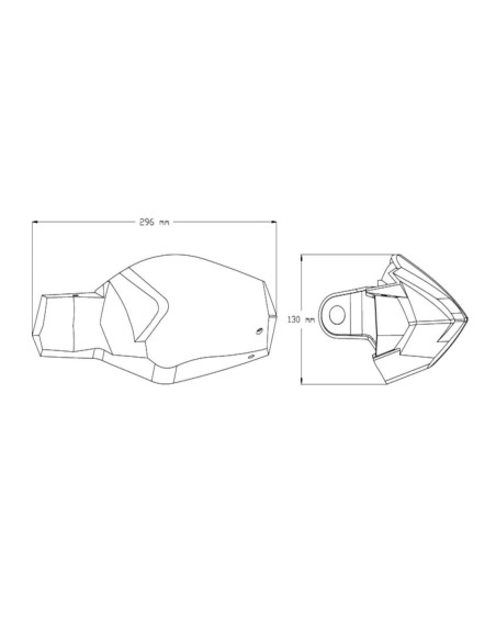 Protège main PUIG DUCAT Scrambler Desert SLED dimensions