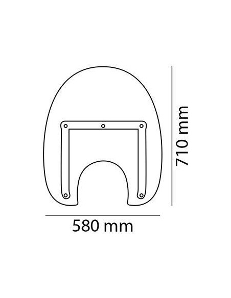 Pare brise PUIG América 3 universel dimensions