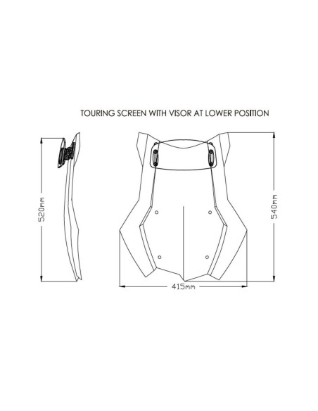 Bulle Touring avec visière PUIG pour BMW F850 GS Adventure dimension