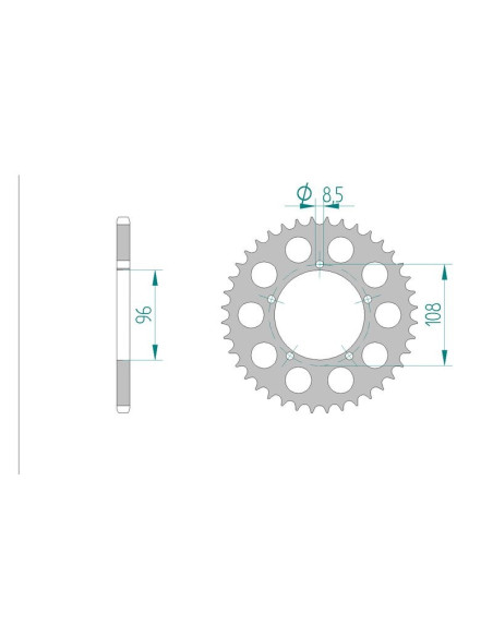 Kit chaine AFAM acier GILERA 125 XR-1,XR-2 pas 520 1988 à 1993