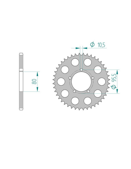 Kit chaine AFAM acier GILERA 500 SATURNO pas 520 1990 à 1990