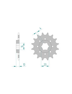 Pignon AFAM pour moto au pas de 415