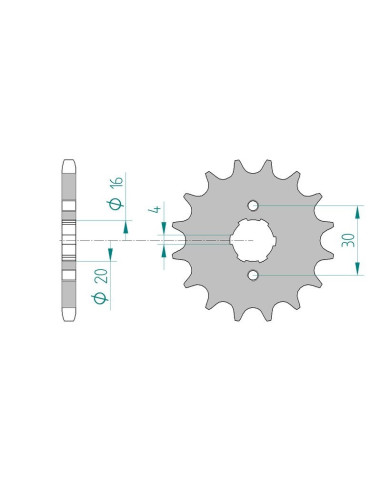 Kit chaine AFAM acier HARLEY DAVIDSON 125 SST pas 428 1978 à 1978