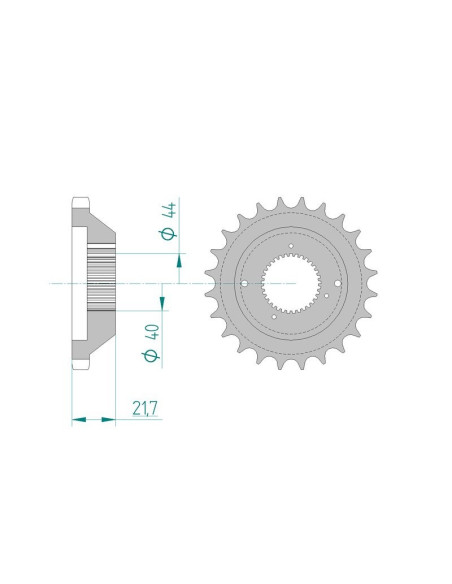 Kit chaine AFAM acier HARLEY DAVIDSON 1340 pas 530 0 à 0