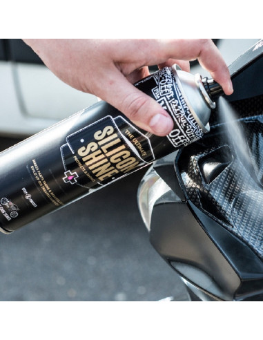Spray de protection MUC-OFF Motorcycle Silicon Shine - spray 500ml