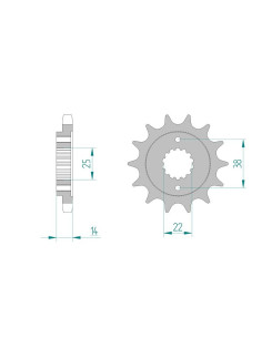 Pignon AFAM pour moto au pas de 530