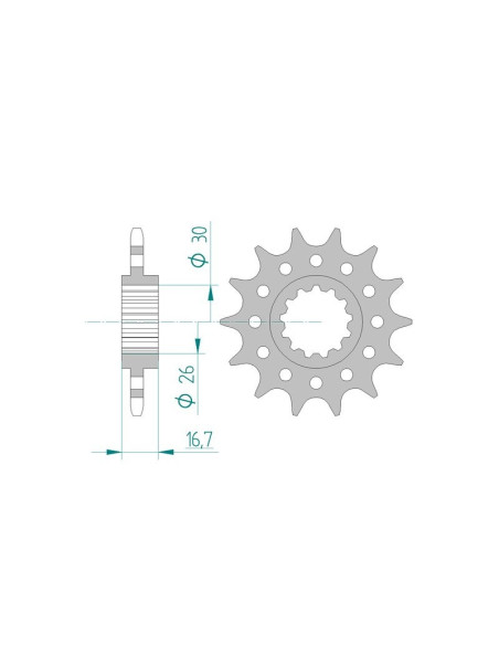 Kit chaine AFAM acier HONDA CBR 1000 RR 6,7 RACING pas 520 2006 à 2007