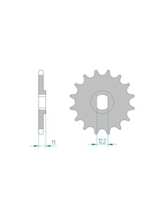 Pignon AFAM pour moto au pas de 428