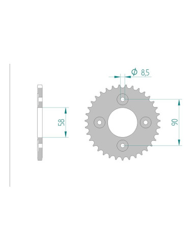 Kit chaine AFAM acier HONDA MSX 125 pas 420 2013 à 2013