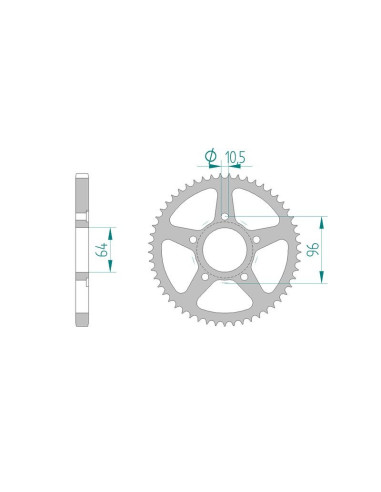 Kit chaine AFAM acier HONDA XL 125 R JD04 pas 428 1982 à 1997
