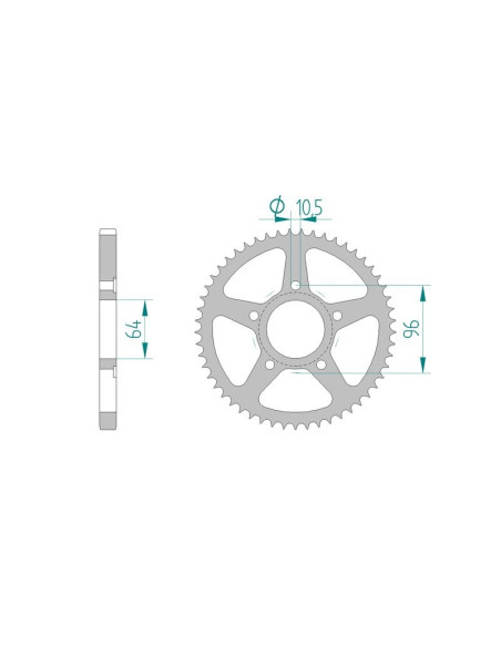 Kit chaine AFAM acier HONDA XL 125 R JD04 pas 428 1982 à 1997