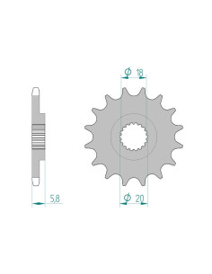 Pignon AFAM pour moto au pas de 415