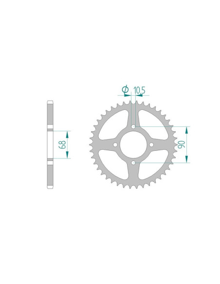 Kit chaine AFAM acier HONDA MTX 200 R W pas 520 1983 à 1986