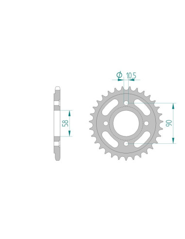 Kit chaine AFAM acier HONDA CB 250 N M,N,P,R,S,T,V,W,X,Y,1 TWO FIFTY pas 520 1991 à 2001