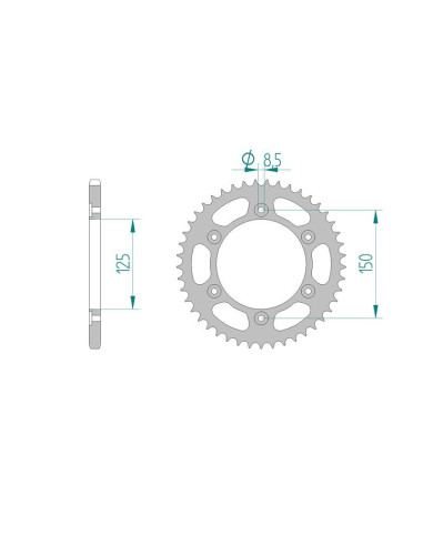 Kit chaine AFAM acier HONDA CRF 250 L C,D pas 520 2012 à 2013