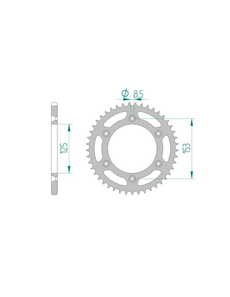 Kit chaine AFAM acier HONDA XR 400 R T,V,W,X,Y,1,2,3,4,5 NE03 pas 520 1996 à 2005