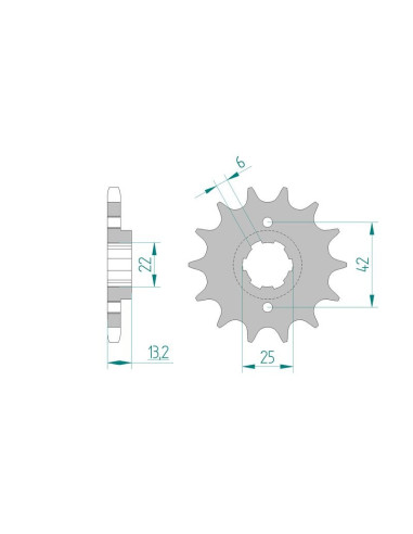 Kit chaine AFAM acier HONDA CB 450 S G,H,J PC17 pas 525 1986 à 1988