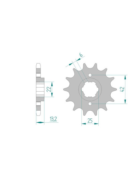 Kit chaine AFAM acier HONDA CB 450 S G,H,J PC17 pas 525 1986 à 1988