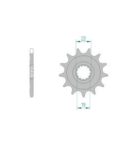 Pignon AFAM pour moto au pas de 520