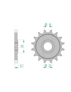 Pignon AFAM pour moto au pas de 428