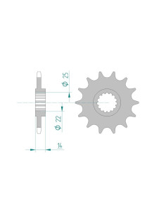 Pignon AFAM pour moto au pas de 520