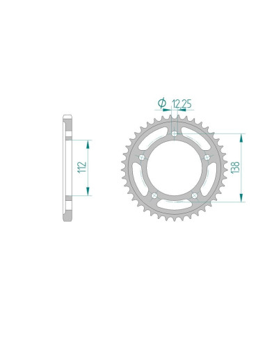 Kit chaine AFAM acier HONDA CBF 600 S 8,9,A,B,C,D pas 525 2008 à 2013
