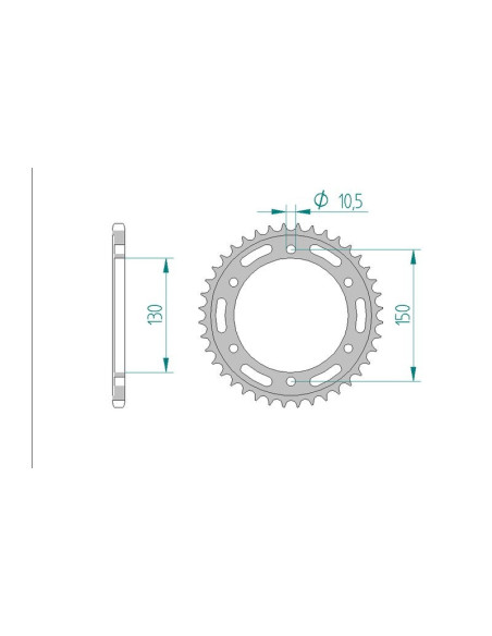Kit chaine AFAM acier HONDA NX 650 J RD02 pas 520 1988 à 1988