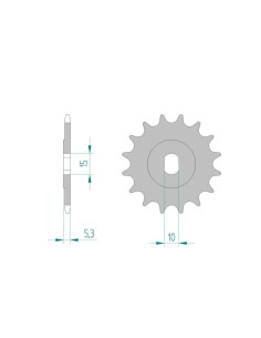 Pignon AFAM pour moto au pas de 415