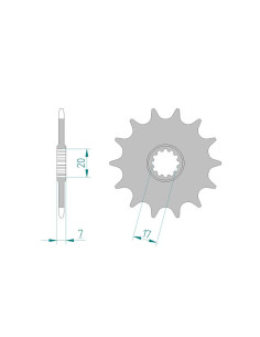 Pignon AFAM pour moto au pas de 415