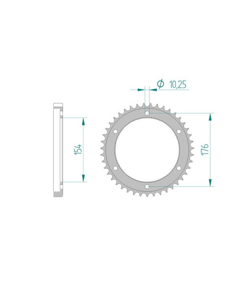 Kit chaine AFAM acier HONDA VFR 800 2,3,4,5,6,7 V TEC pas 530 2002 à 2007