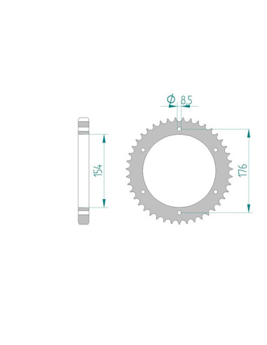 Kit chaine AFAM acier HONDA VFR 800 F W,X,Y,1 RC46 pas 530 1998 à 2001