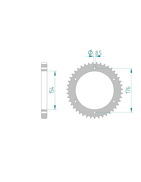Kit chaine AFAM acier HONDA VFR 800 F W,X,Y,1 RC46 pas 530 1998 à 2001