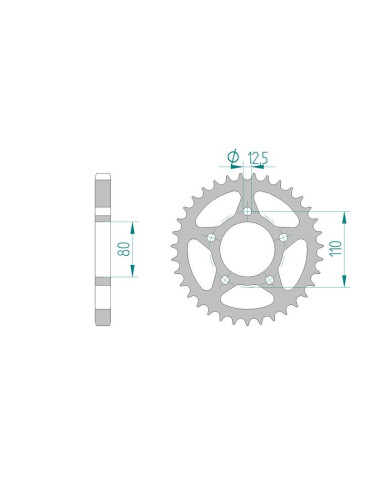 Kit chaine AFAM acier HONDA CBX 1000 Z SB01/SC03 pas 630 1979 à 1980