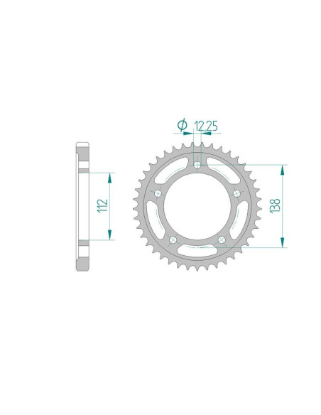 Kit chaine AFAM acier HONDA CB 1100 D pas 530 2013 à 2013
