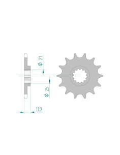 Pignon AFAM pour moto au pas de 520