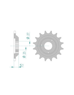 Pignon AFAM pour moto au pas de 520