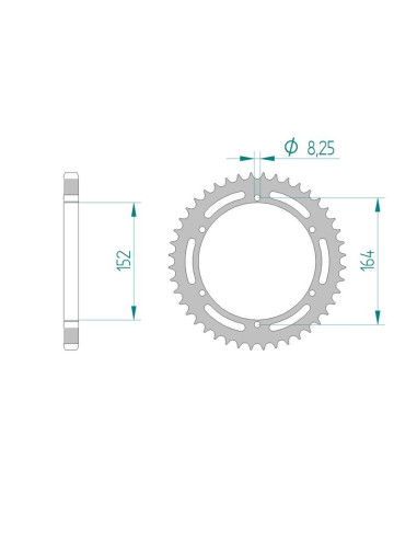 Kit chaine AFAM acier HYOSUNG GT 650 R/S / EFI pas 525 2006 à 2012