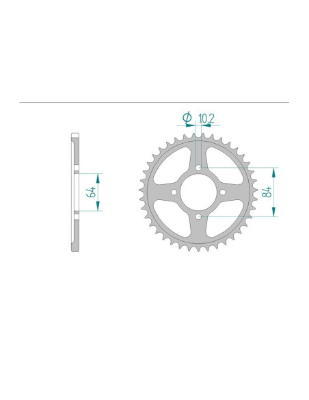 Kit chaine AFAM acier KAWASAKI KSF 400 pas 520 2002 à 2005