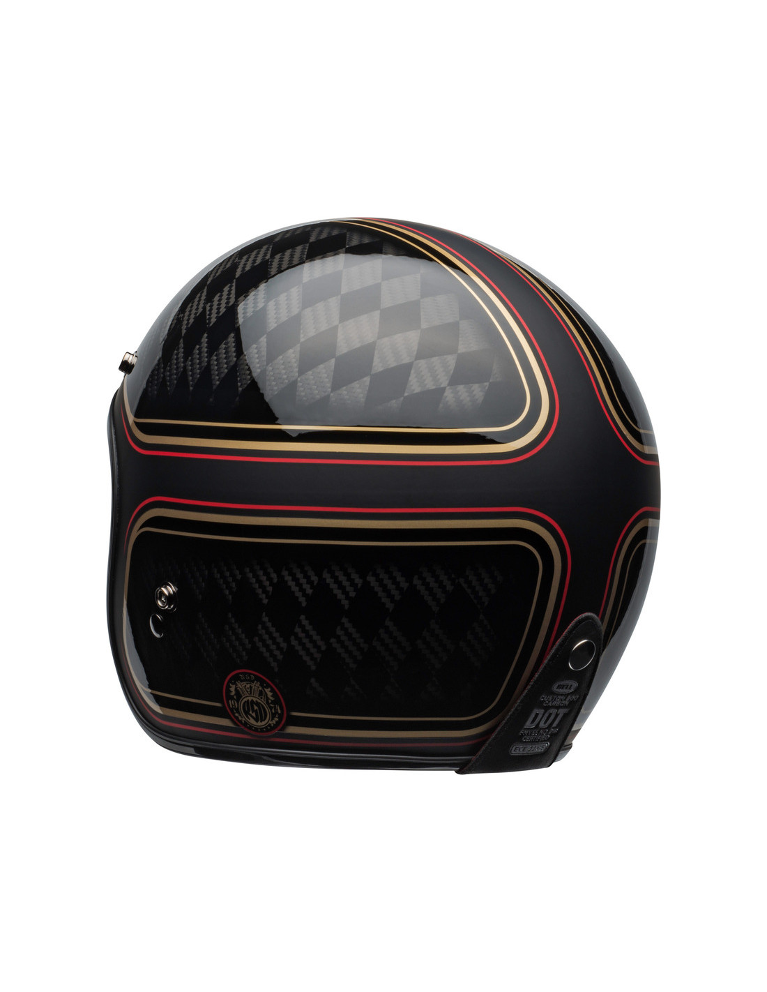 Casque BELL Custom 500 Carbon DLX - RSD Checkmate Matte/Gloss Black/Gold