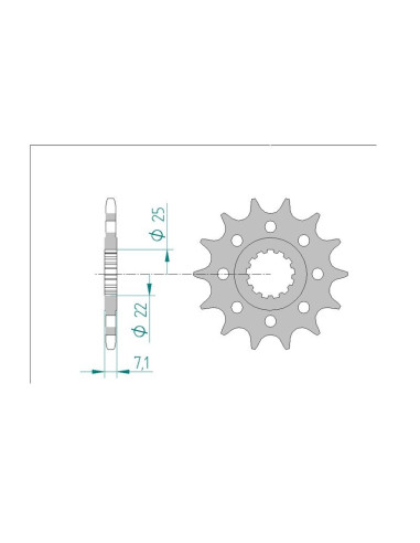 Kit chaine AFAM acier KAWASAKI ZX-6R (ZX636) EDF,EEF RACING pas 520 2013 à 2014